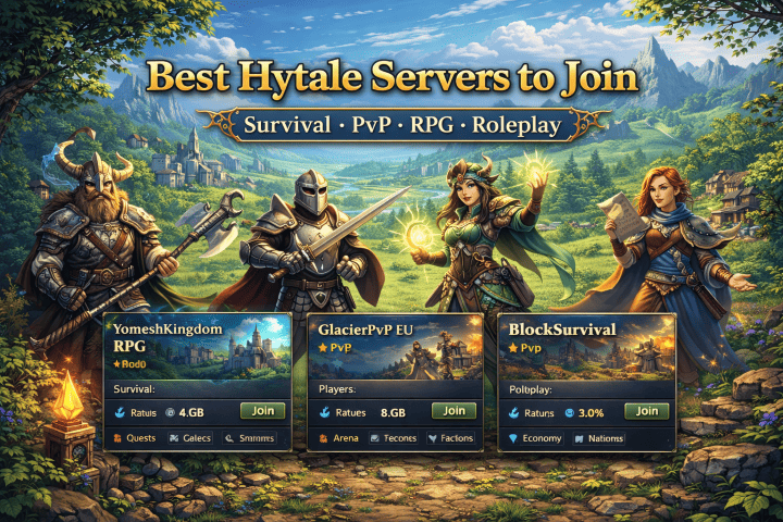 Best Hytale servers with game mode tags